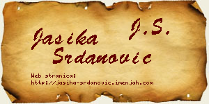 Jasika Srdanović vizit kartica
